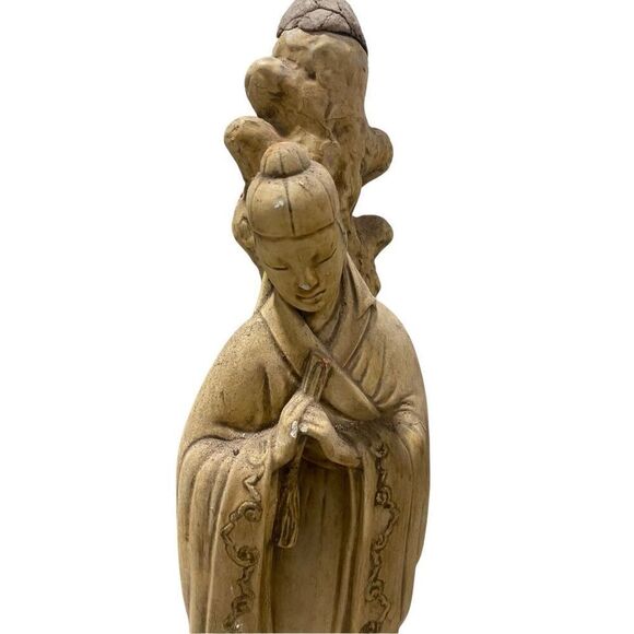 JAPANEES COUPLE Traveling Man and Woman Statue Sculpture Vintage - Picture 6 of 6